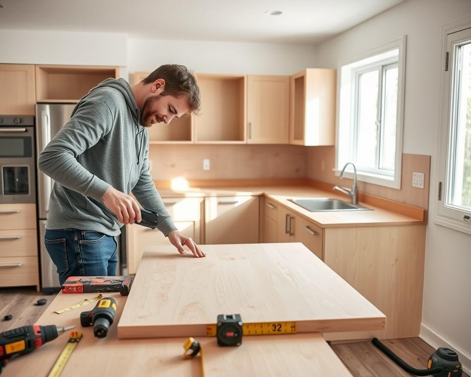 DIY countertop installation