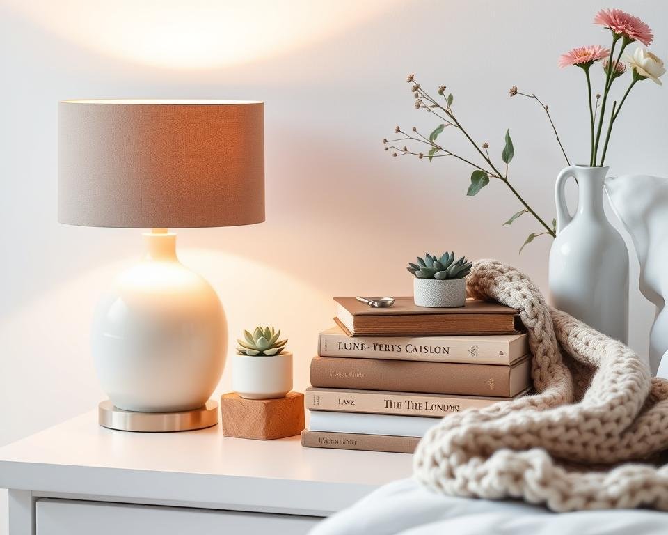 bedside table styling