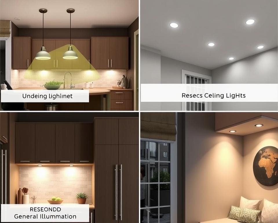 kitchen lighting zones