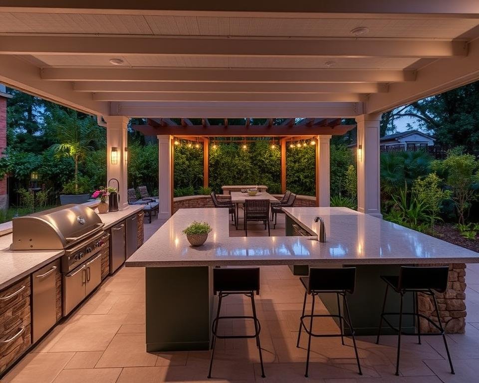 outdoor kitchen layout